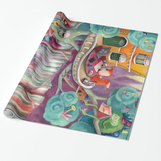 Magischer Wald Geschenkpapier (Ungerollt)