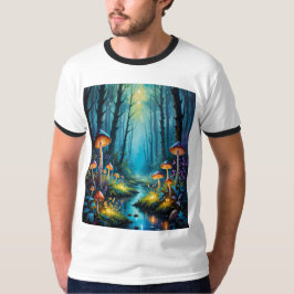 Magischer Wald glühende Pilzcreek-Hemd T-Shirt