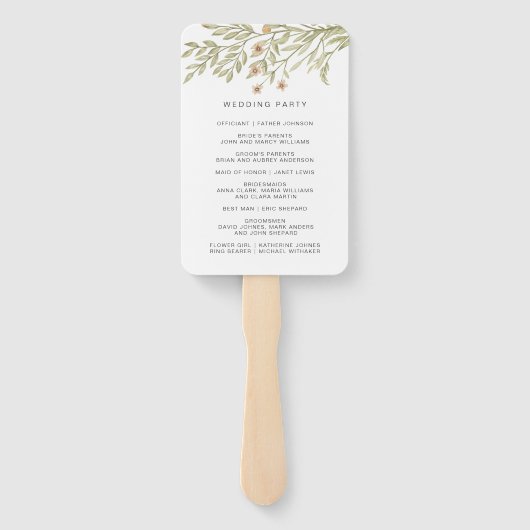 Magischer Wald | Hochzeitsprogramm Hand Fan Fächer (Rückseite)