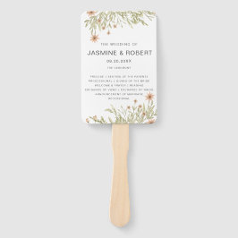 Magischer Wald | Hochzeitsprogramm Hand Fan Fächer