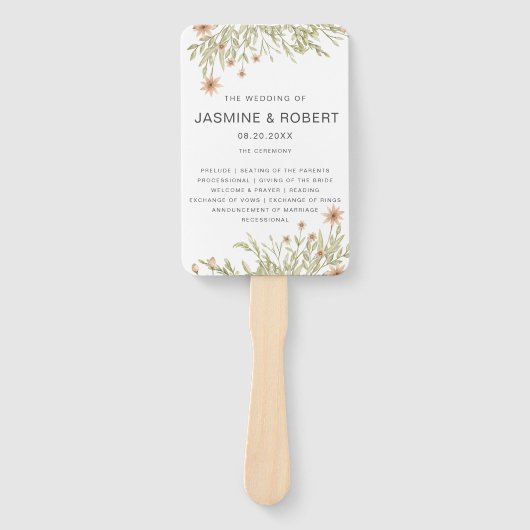Magischer Wald | Hochzeitsprogramm Hand Fan Fächer (Vorderseite)