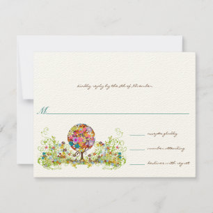 Magischer Wald Kreis der Liebe Hochzeit RSVP Einladung