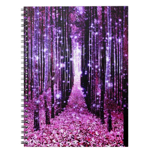 Magischer Wald Lila rosa Notizblock (Vorderseite)