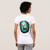 Magischer Wald mit Hirschen T-Shirt (Schwarz voll)