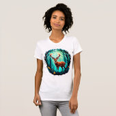 Magischer Wald mit Hirschen T-Shirt (Vorne ganz)