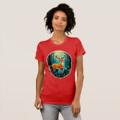 Magischer Wald mit Hirschen T-Shirt (Vorne ganz)