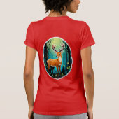 Magischer Wald mit Hirschen T-Shirt (Rückseite)