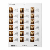 Magischer Wald mit Lichtadresse Adressaufkleber (Vorne)