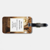 Magischer Wald mit Lichter-Monogramm Gepäckanhänger (Rückseite horizontal)