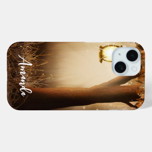 Magischer Wald mit Lichtern Case-Mate iPhone Hülle (Rückseite (Horizontal))