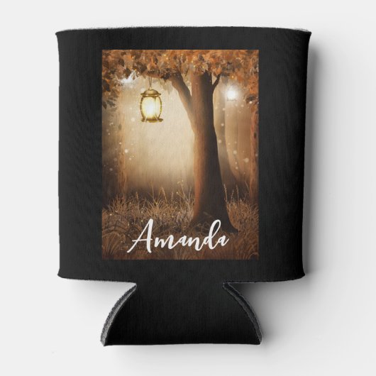 Magischer Wald mit Lichtern Dosenkühler (Vorderseite)