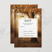 Magischer Wald mit Lichtern Hochzeit RSVP (Vorne/Hinten)
