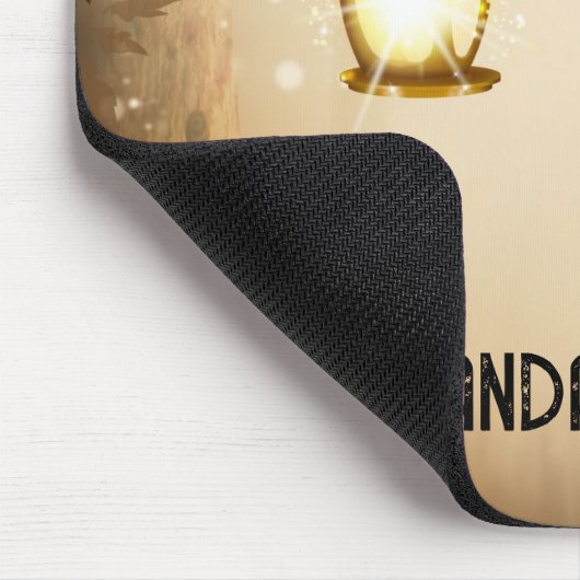 Magischer Wald mit Lichtern Mousepad (Ecke)