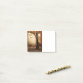 Magischer Wald mit Lichtern Post-it Klebezettel (Auf Schreibtisch)