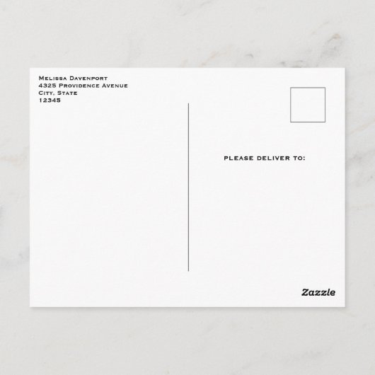 Magischer Wald mit Lichtern Postkarte (Rückseite)