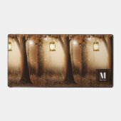 Magischer Wald mit Lichtern Schreibtischunterlage (Vorderseite)