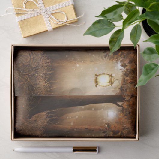 Magischer Wald mit Lichtern Seidenpapier (Geschenk)