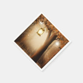 Magischer Wald mit Lichtern Serviette (Ecke)