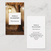 Magischer Wald mit Lichtern Visitenkarte (Vorne/Hinten)