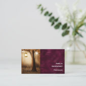 Magischer Wald mit Lichtern Visitenkarte (Stehend Vorderseite)