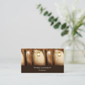 Magischer Wald mit Lichtern Visitenkarte (Stehend Vorderseite)