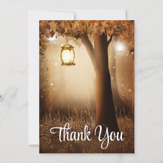 Magischer Wald mit Luftfeuchtigkeit Danke Karte (Vorderseite)