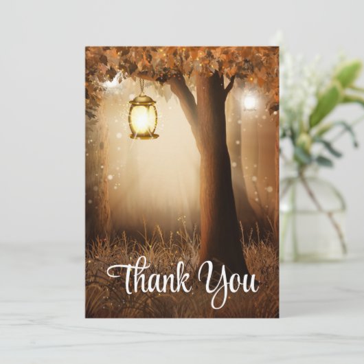 Magischer Wald mit Luftfeuchtigkeit Danke Karte (Stehend Vorderseite)