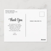 Magischer Wald mit Luftfeuchtigkeit Vielen Dank Postkarte (Rückseite)