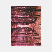 Magischer Wald Peach Pink Fleecedecke (Vorderseite)