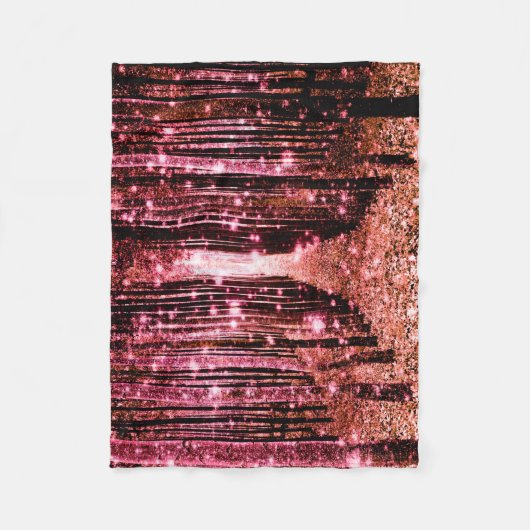 Magischer Wald Peach Pink Fleecedecke (Vorderseite)