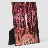 Magischer Wald Peach Pink Fotoplatte (Seite)