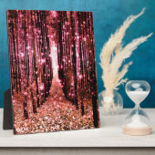 Magischer Wald Peach Pink Fotoplatte (Seite)