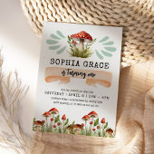 Magischer Wald Pilz 1. Geburtstag Einladung