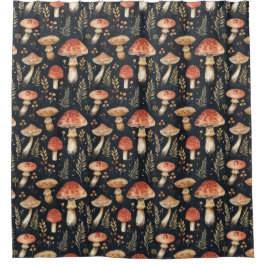 Magischer Wald-Pilz Duschvorhang