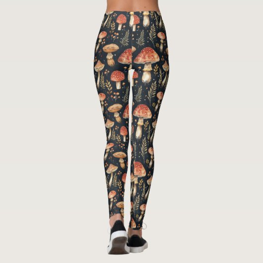 Magischer Wald-Pilz Leggings (Rückseite)