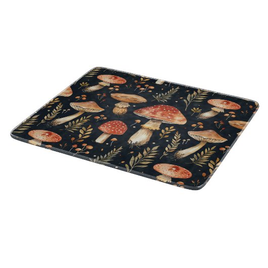 Magischer Wald-Pilz Schneidebrett (Ecke)