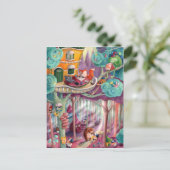 Magischer Wald Postkarte (Stehend Vorderseite)