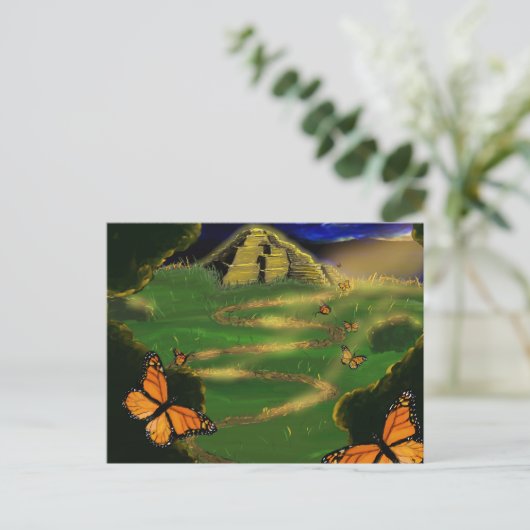 Magischer Wald Postkarte (Stehend Vorderseite)