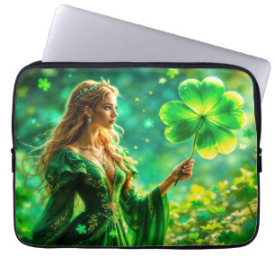 Magischer Wald St Patrick Tag Naturmärchen Kunst Laptopschutzhülle