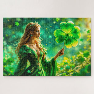 Magischer Wald St Patrick Tag Naturmärchen Kunst Puzzle