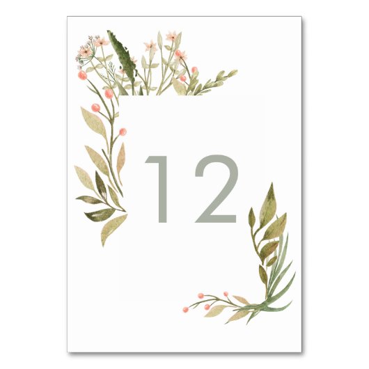 Magischer Wald | Tabelle Tischnummer (Rückseite)