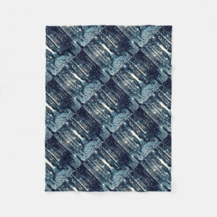 Magischer Wald Teal Graue Eleganz Fleecedecke