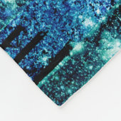 Magischer Wald Türkis Aquamarin Fleecedecke (Ecke)