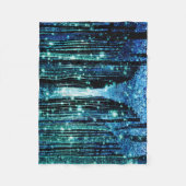 Magischer Wald Türkis Aquamarin Fleecedecke (Vorderseite)