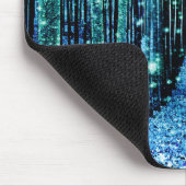 Magischer Wald Türkis Aquamarin Mousepad (Ecke)