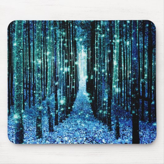 Magischer Wald Türkis Aquamarin Mousepad (Vorne)