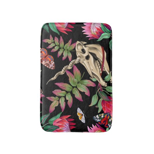 Magischer Wald vereint dunkles Muster. Badematte (Vorderseite Vertikal)