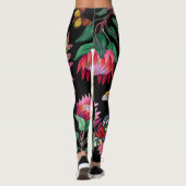 Magischer Wald vereint dunkles Muster. Leggings (Rückseite)