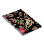 Magischer Wald vereint dunkles Muster. Notizblock (Rechte Seite)