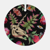 Magischer Wald vereint dunkles Muster. Ornament Aus Glas (Rückseite)